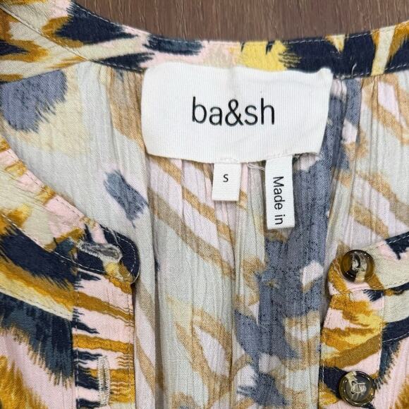 Ba&sh Calysta Crinkled Blouse in Kaleidoscope size Small - Picture 6 of 8